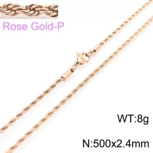 SS Rose Gold-Plating Necklaces - KN228819-Z