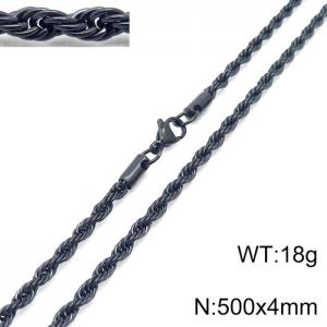 Stainless Steel Black-plating Necklace - KN228840-Z