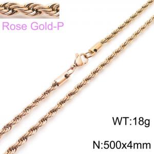 SS Rose Gold-Plating Necklaces - KN228843-Z