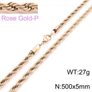 SS Rose Gold-Plating Necklaces - KN228858-Z