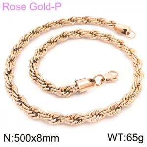 SS Rose Gold-Plating  Necklaces - KN228888-Z