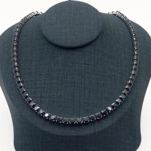 Stainless Steel Stone Necklace - KN229211-HR