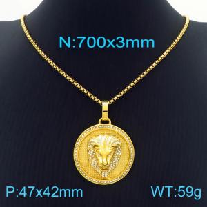 SS Gold-Plating Necklace - KN229446-K