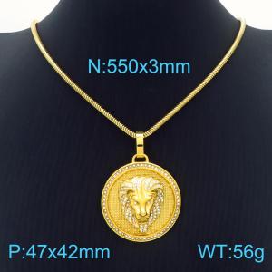 SS Gold-Plating Necklace - KN229447-K