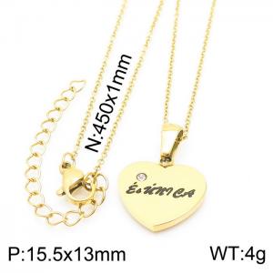 SS Gold-Plating Necklace - KN229452-KC