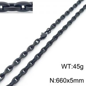 Stainless Steel Black-plating Necklace - KN230515-KFC