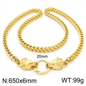 SS Gold-Plating Necklace - KN230714-Z