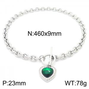 Stainless Steel Stone Necklace - KN230751-Z
