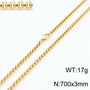 SS Gold-Plating Necklace - KN231185-Z
