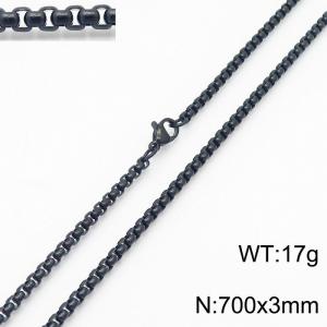 Stainless Steel Black-plating Necklace - KN231187-Z