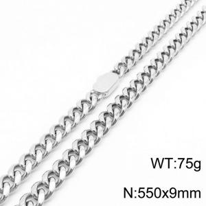 Fashion 316L Stainless Steel Cuban Link Chain Long Necklace For Men - KN231658-Z