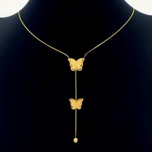 SS Gold-Plating Necklace - KN233732-HJ