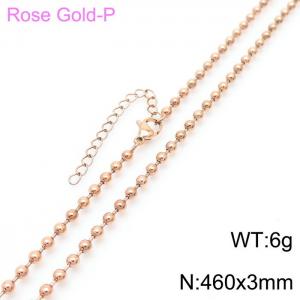 3mm Stainless Steel Chain Bracelet Women Rose Gold Color - KN233868-Z