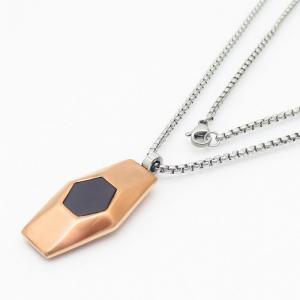 SS Rose Gold-Plating Necklace - KN235917-AQ