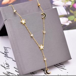Stainless Steel Stone Necklace - KN236347-WGJL