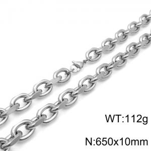 O-shaped cross chain interlocking titanium steel large O-shaped chain - KN236975-Z