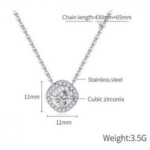 Versatile and high-end zirconia titanium steel geometric necklace - KN250338-WGTY