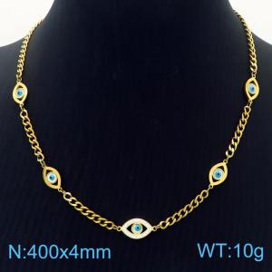 SS Gold-Plating Necklace - KN250486-HM