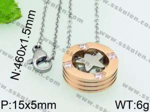 SS Rose Gold-Plating Necklace - KN25681-JE