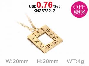 Loss Promotion Stainless Steel Necklaces Weekly Special - KN25722-Z