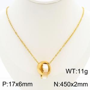 SS Gold-Plating Necklace - KN25765-K