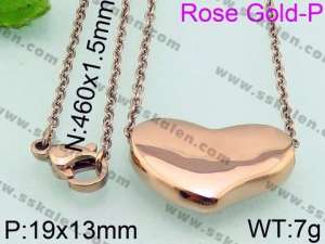 SS Rose Gold-Plating Necklace - KN26297-JE