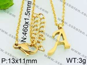SS Gold-Plating Necklace - KN27580-JE