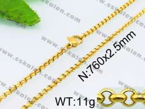 Staineless Steel Small Gold-plating Chain - KN28145-Z