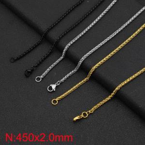 SS Gold-Plating Necklace - KN282586-Z