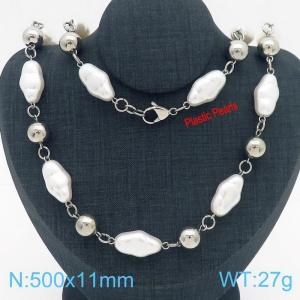 Stainless Steel Necklace - KN282678-Z