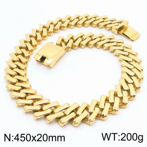 SS Gold-Plating Necklace - KN282966-KJX