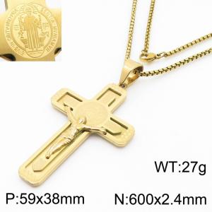 SS Gold-Plating Necklace - KN283022-KL