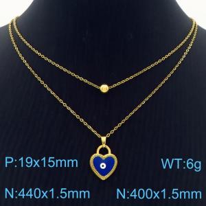 SS Gold-Plating Necklace - KN283026-TJG
