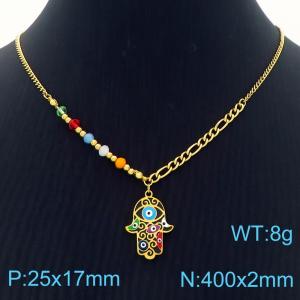 SS Gold-Plating Necklace - KN283085-HM