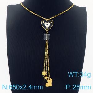 SS Gold-Plating Necklace - KN283235-CX