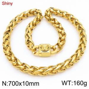 SS Gold-Plating Necklace - KN283509-Z