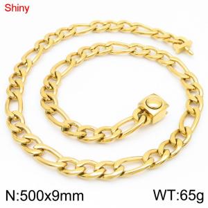 SS Gold-Plating Necklace - KN283568-Z