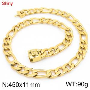 SS Gold-Plating Necklace - KN283630-Z