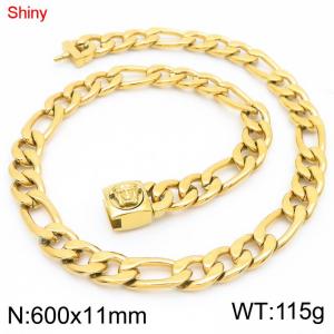 SS Gold-Plating Necklace - KN283633-Z