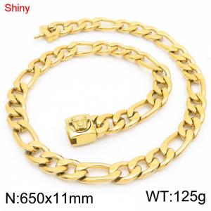 SS Gold-Plating Necklace - KN283634-Z