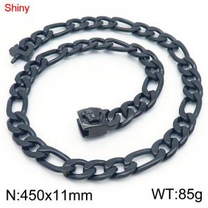 Stainless Steel Black-plating Necklace - KN283644-Z