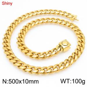 SS Gold-Plating Necklace - KN283694-Z