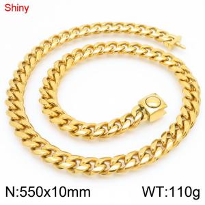 SS Gold-Plating Necklace - KN283695-Z