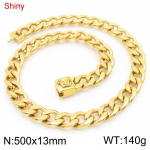 SS Gold-Plating Necklace - KN283820-Z