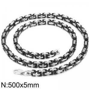Stainless Steel Black-plating Necklace - KN284145-Z