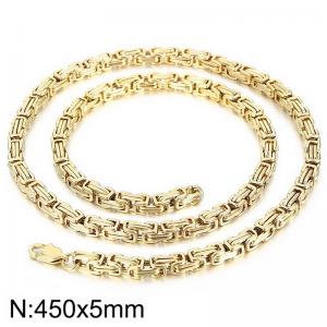 SS Gold-Plating Necklace - KN284150-Z