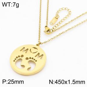 MOM English Letter Mother's Day Necklace - KN284183-KLX