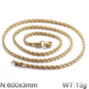 Staineless Steel Small Gold-plating Chain - KN28430-K