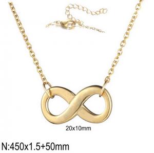 Minimalist style stainless steel 8-line women's necklace - KN285852-Z