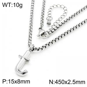 Stainless Steel Jewelry English Alphabet Element Necklace - KN287182-Z